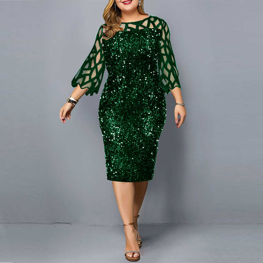 Party Dresses Plus Size Women's Summer Dress for Women Elegant Sequin Green Bodycon Dress Evening Wedding Outfits 5XL 210608
Party Dresses Plus Size Women's Summer Dress for Women Elegant Sequin Green Bodycon Dress Evening Wedding Outfits 5XL 210608