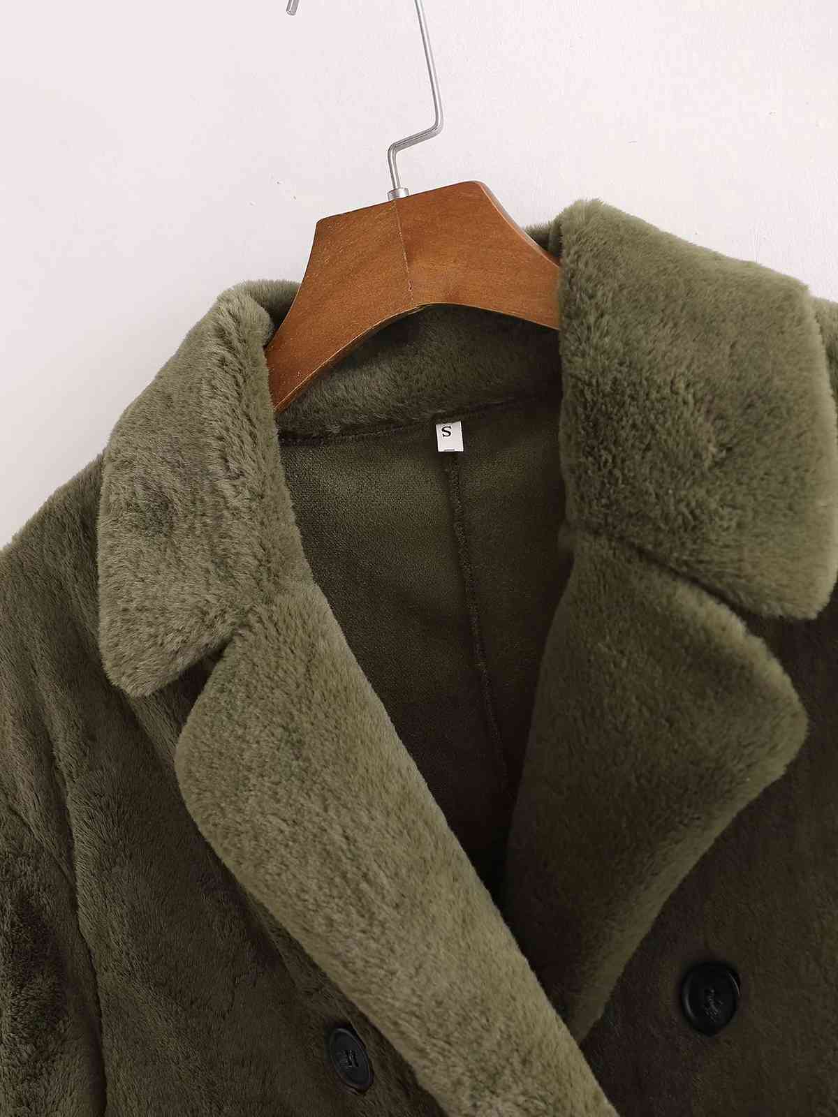 Winter army Faux Fur Coats women winter coat lambwool jacket casual thick teddy female long 210521