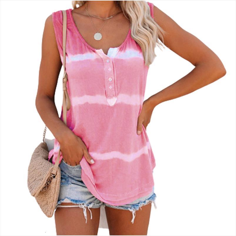 arrival summer tie dye women tank casual t shirts sleeveless plus size stripe print buttons femme, White
arrival summer tie dye women tank casual t shirts sleeveless plus size stripe print buttons femme, White