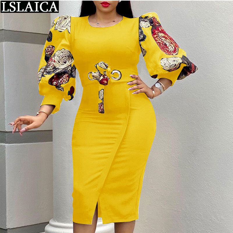 Ladies Dresses Knee-Length Vintage Floral Printing for Women Formal Party Puff Sleeve Fashion Elegant Clothing 210520, Black
Ladies Dresses Knee-Length Vintage Floral Printing for Women Formal Party Puff Sleeve Fashion Elegant Clothing 210520, Black