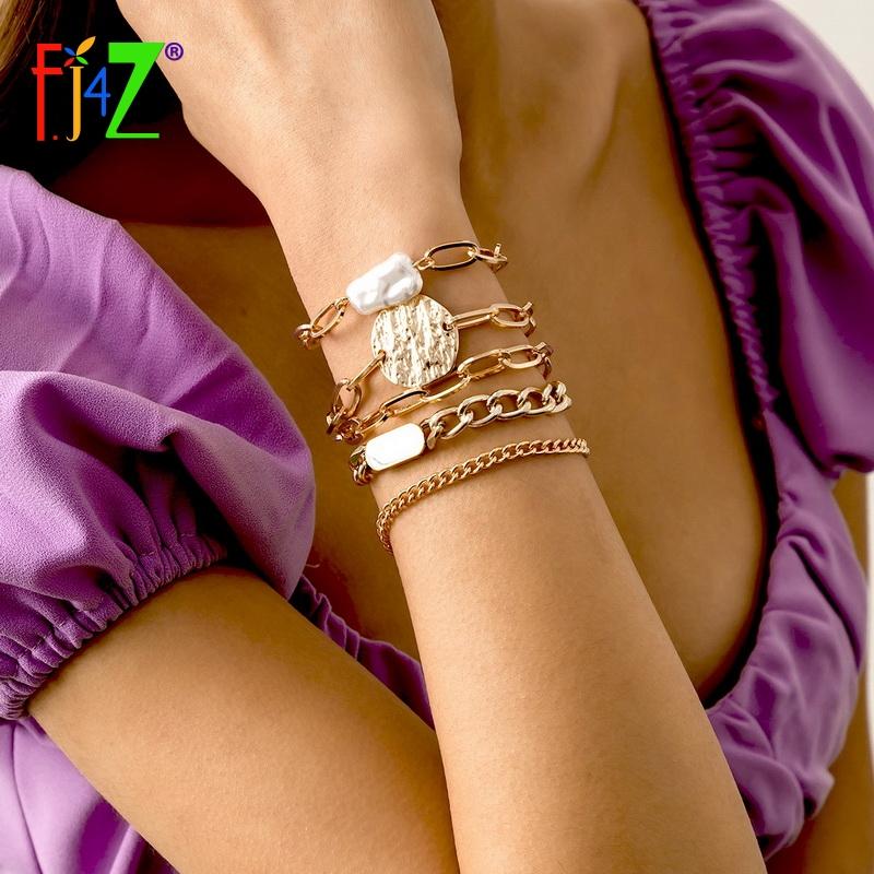 Link, Chain F.J4Z 2021 Trend Bacelets For Women Fashion Punk Curb Irregular Pearl Geometric Charm Bracelet Lady Bangle Party Jewelry, Black
Link, Chain F.J4Z 2021 Trend Bacelets For Women Fashion Punk Curb Irregular Pearl Geometric Charm Bracelet Lady Bangle Party Jewelry, Black