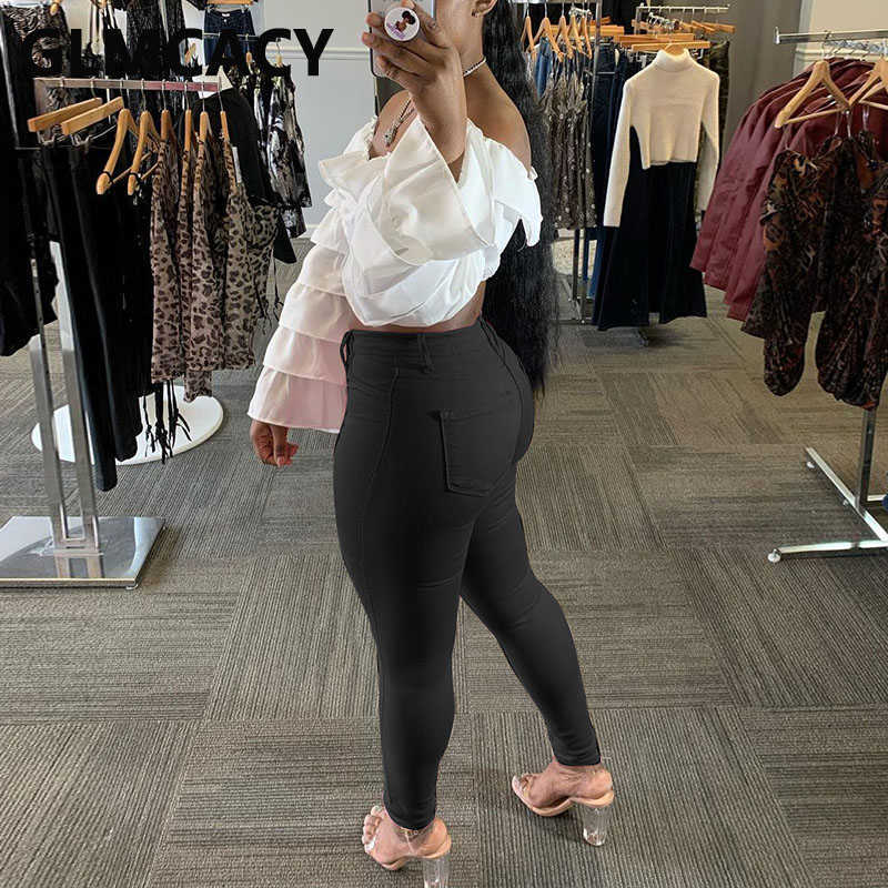 Women Casual Skinny Pants Ripped Pencil Pants Trousers 210702