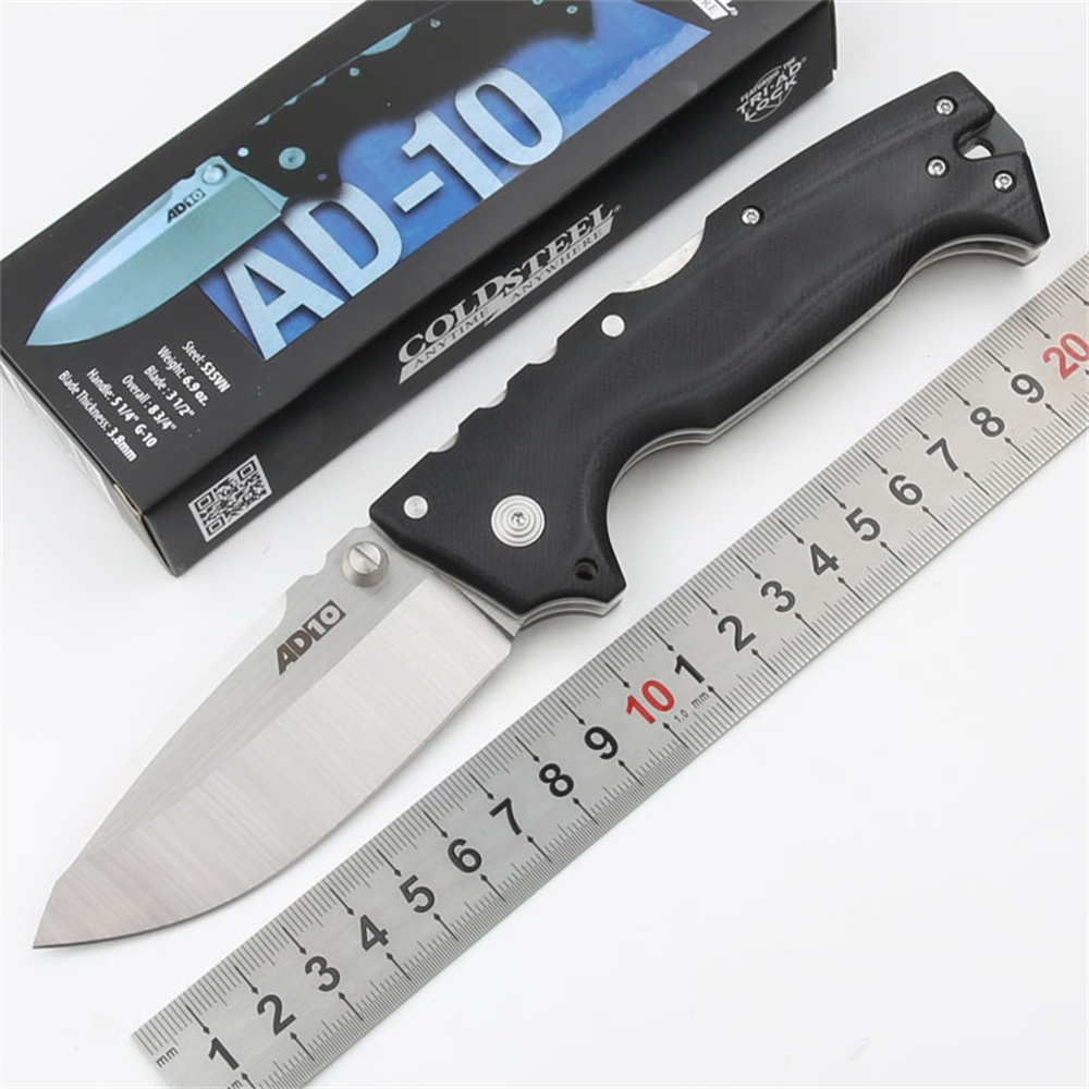 Cold steel AD-10 outdoor folding knife S35VN blade G10 handle tactical hunting multifunctional EDC pocket tool
Cold steel AD-10 outdoor folding knife S35VN blade G10 handle tactical hunting multifunctional EDC pocket tool