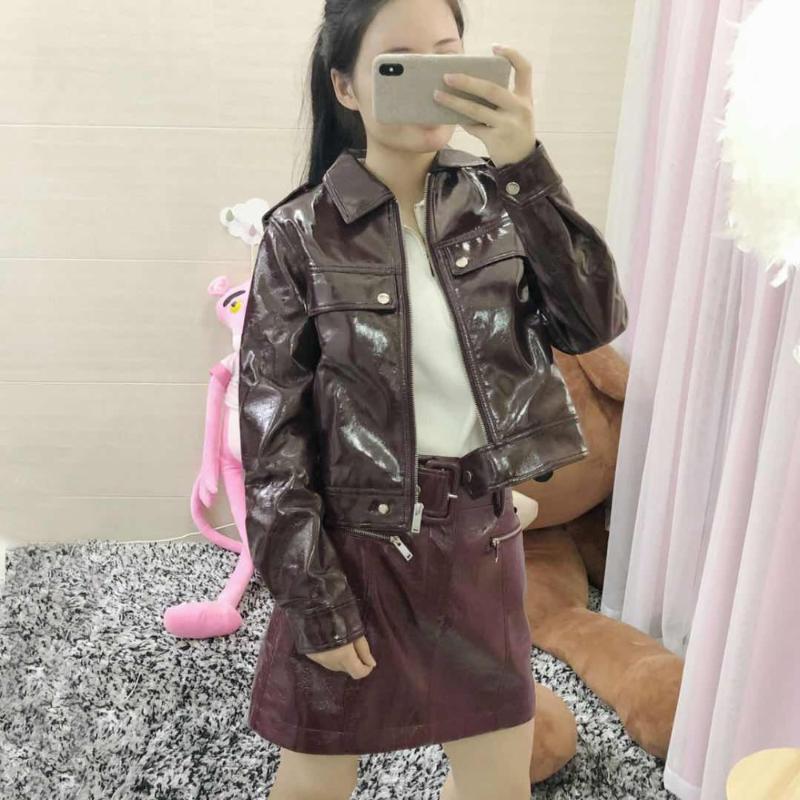 Women's Leather & Faux Fashion Brand Patent Glossy Fabric Pu Jacket Female Street Style Zipper Stitching Wq407 Dropship, Black
Women's Leather & Faux Fashion Brand Patent Glossy Fabric Pu Jacket Female Street Style Zipper Stitching Wq407 Dropship, Black