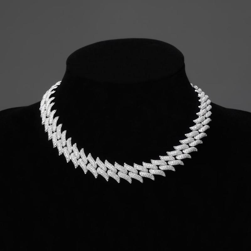 Chains 2021 Iced Out 16mm Miami Box Clasp Cuban Chain Heavy Spike Shape Necklace Cubic Zircon Bling Hip Hop For Men Jewelry
Chains 2021 Iced Out 16mm Miami Box Clasp Cuban Chain Heavy Spike Shape Necklace Cubic Zircon Bling Hip Hop For Men Jewelry