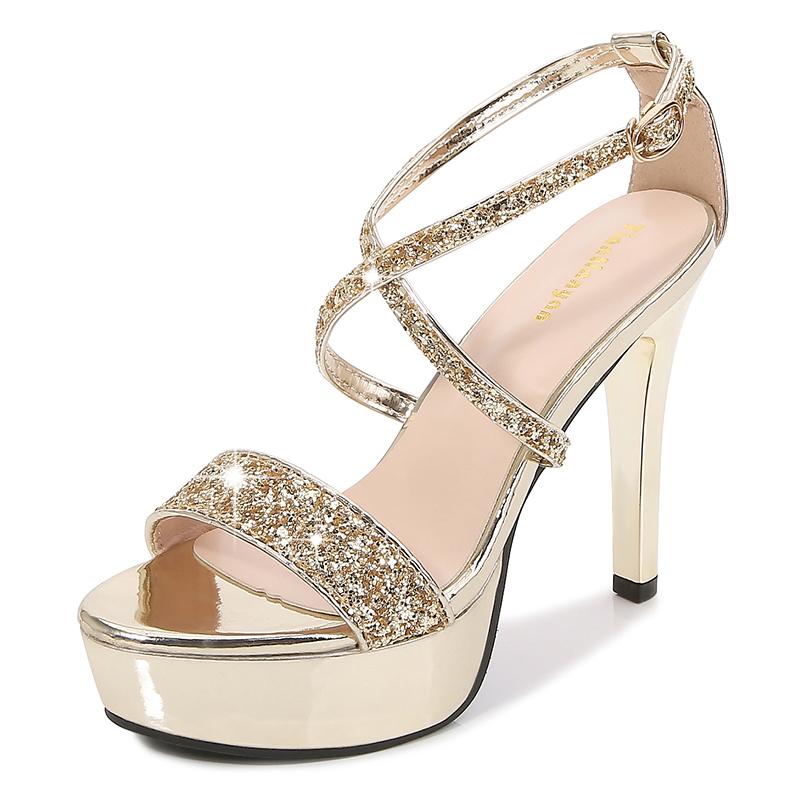 Dress Shoes High Heel Pump Platform Women Pumps Arrival Fashion Sexy Gold Silver Heels Bling Open Toe Cross Strap
Dress Shoes High Heel Pump Platform Women Pumps Arrival Fashion Sexy Gold Silver Heels Bling Open Toe Cross Strap