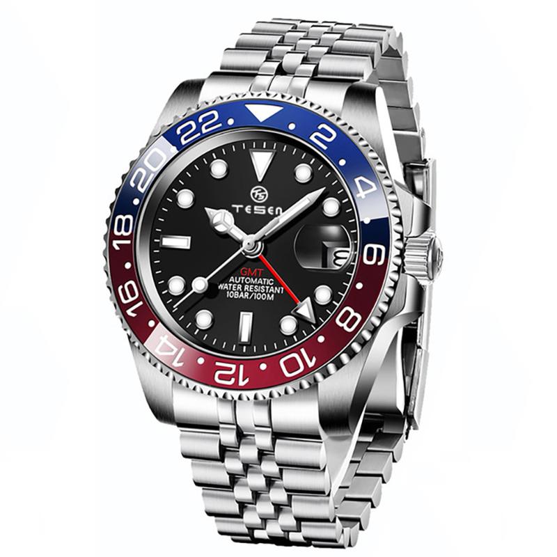 Wristwatches TESEN 2021 Men's Watch Automatic Mechanical Stainless Steel Chronograph Waterproof Role Relogio Masculino, A black blue
Wristwatches TESEN 2021 Men's Watch Automatic Mechanical Stainless Steel Chronograph Waterproof Role Relogio Masculino, A black blue