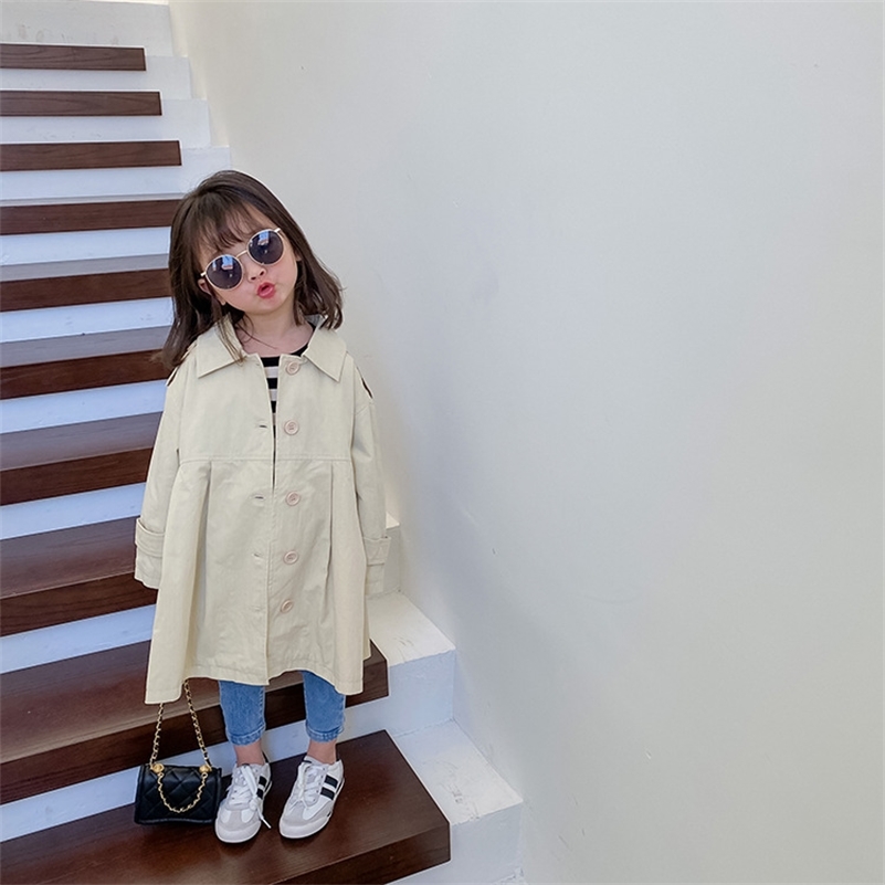Korean style fashion loose trench jackets for girls cotton beige all-match long oversized coats 210708
Korean style fashion loose trench jackets for girls cotton beige all-match long oversized coats 210708