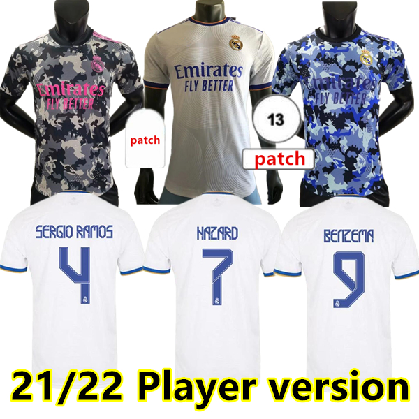 REAL MADRID Soccer Jerseys 21 22 HAZARD Football Shirts SERGIO RAMOS BENZEMA ASENSIO MODRIC MARCELO Camiseta Player Version 2021 2022 uniform, Pink
REAL MADRID Soccer Jerseys 21 22 HAZARD Football Shirts SERGIO RAMOS BENZEMA ASENSIO MODRIC MARCELO Camiseta Player Version 2021 2022 uniform, Pink