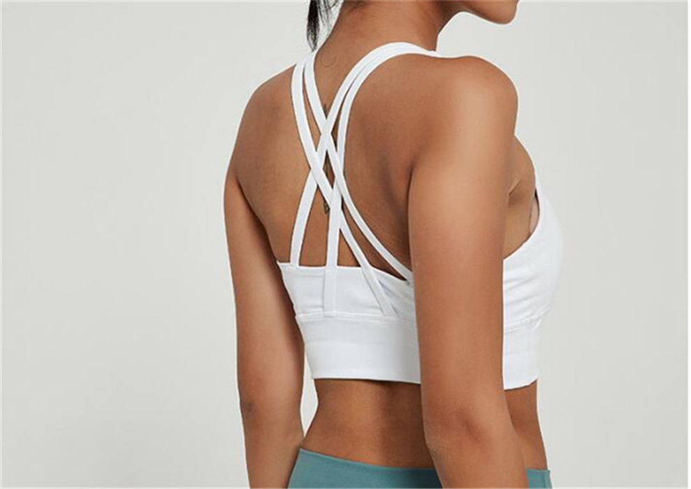 Womens sports exercise bra Yoga Outfits Vest straps bodybuilding all match casual gym push up bras Good quality crop tops indoor outdoor workout runni