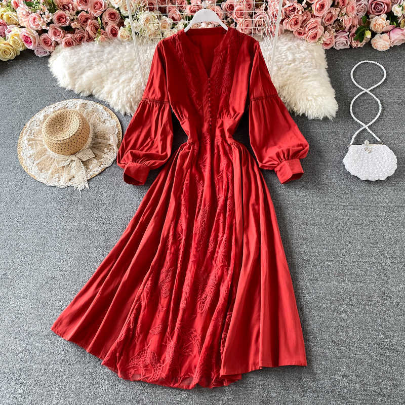 Black/Red/White Embroidered Long Dress Women Vintage V-Neck Lantern Long Sleeve Elegant Big Swing Vestidos Female Vacation Beach Y0603
Black/Red/White Embroidered Long Dress Women Vintage V-Neck Lantern Long Sleeve Elegant Big Swing Vestidos Female Vacation Beach Y0603
