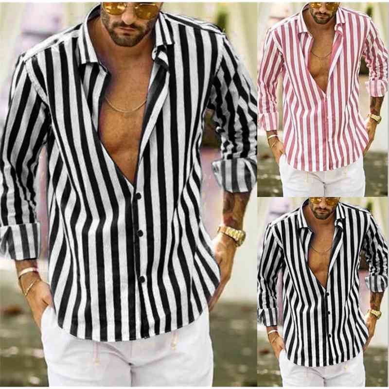 New men's Long Sleeve Striped Shirt in autumn and winter of 2019, Black stripes
New men's Long Sleeve Striped Shirt in autumn and winter of 2019, Black stripes