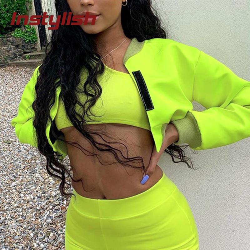 Women' Jackets Instylish Women Fashion Neon Green Cropped Casual Autumn Long Sleeve O Neck Short Slim Coat Crop Windwear Outwear, As photo
Women' Jackets Instylish Women Fashion Neon Green Cropped Casual Autumn Long Sleeve O Neck Short Slim Coat Crop Windwear Outwear, As photo