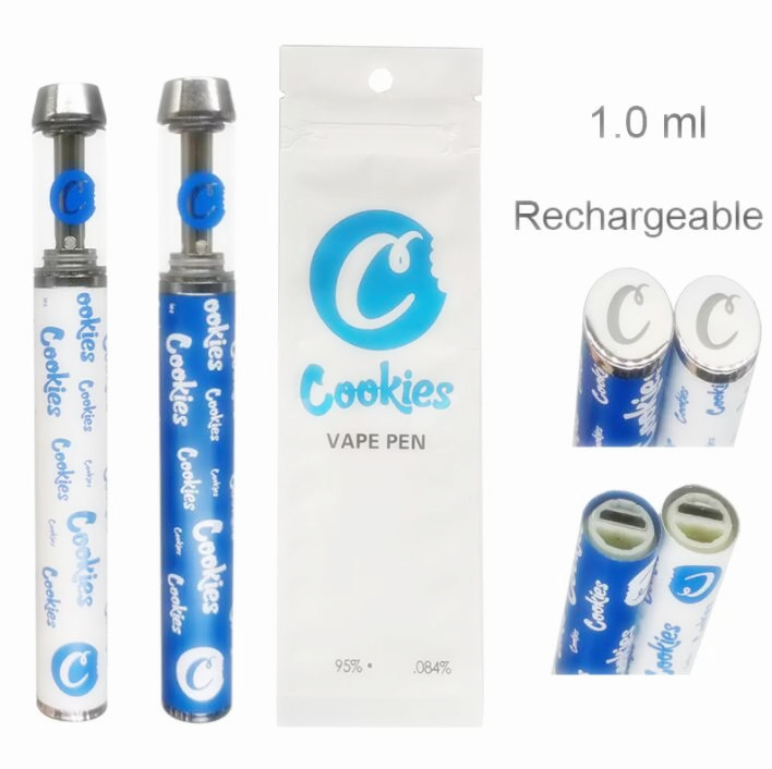 Empty Disposable Cookies Vape Pen Starter Kits Rechargeable E Cigarettes Vapes Carts 0.8ml 1 ml Glass Thick Oil Vaporizer Pens 400mah Battery Screw Round Tips
Empty Disposable Cookies Vape Pen Starter Kits Rechargeable E Cigarettes Vapes Carts 0.8ml 1 ml Glass Thick Oil Vaporizer Pens 400mah Battery Screw Round Tips