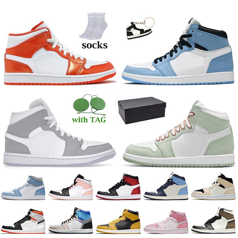 NK Air Jordan 1 Basketball Shoes Jorden 1s Retro og Pollen Seafoam Smoke Grey Jordon Sneakers Jumpman Universit Blue fragment design Scott S
NK Air Jordan 1 Basketball Shoes Jorden 1s Retro og Pollen Seafoam Smoke Grey Jordon Sneakers Jumpman Universit Blue fragment design Scott S