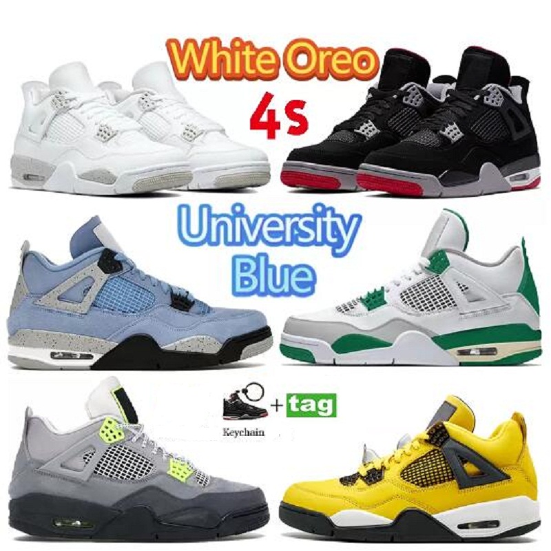 Top Quality 4 Men Basketball Shoes 4s Sneakers University Blue Shimmer Tour Yellow Fire Red White Oreo Red Thunder Black Cat Bred Starfish Mens Trainers, # 4
Top Quality 4 Men Basketball Shoes 4s Sneakers University Blue Shimmer Tour Yellow Fire Red White Oreo Red Thunder Black Cat Bred Starfish Mens Trainers, # 4