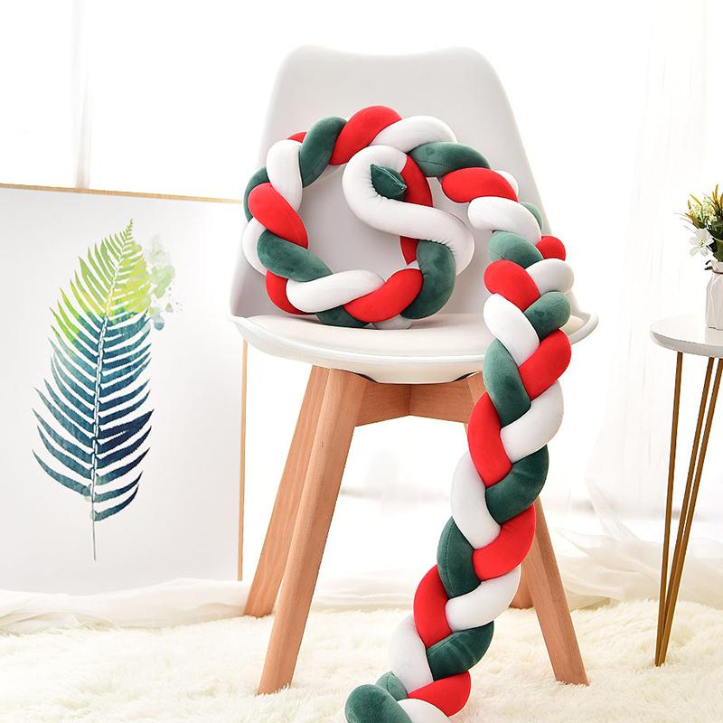 Bedding Sets 2M/3M Christmas Color 3 Braid Born Baby Bed Bumper Pure Weaving Plush Knot Crib Kid Cot Protector Handmade
Bedding Sets 2M/3M Christmas Color 3 Braid Born Baby Bed Bumper Pure Weaving Plush Knot Crib Kid Cot Protector Handmade