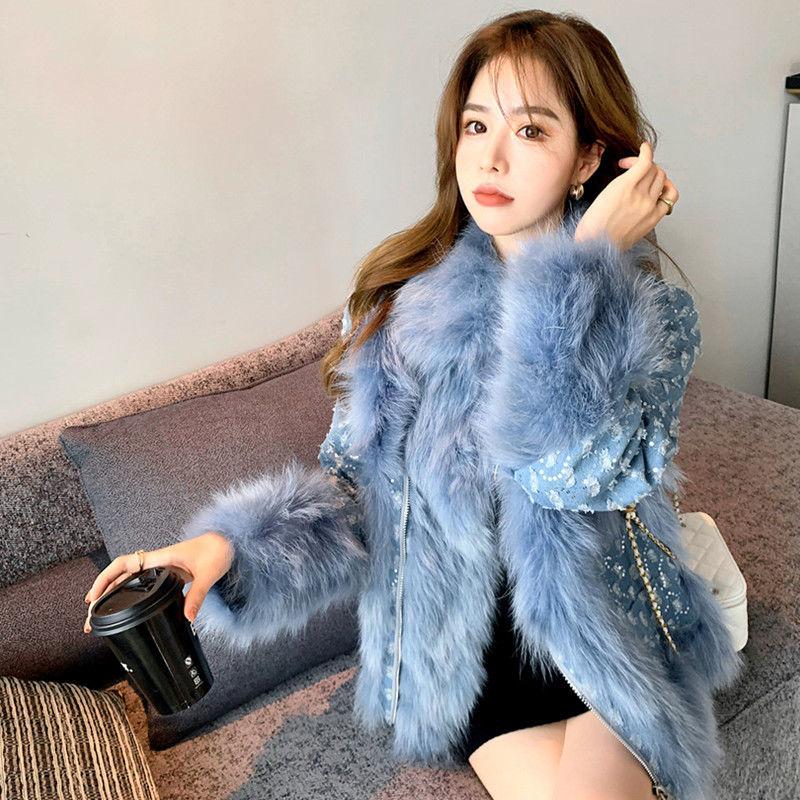Women's Fur & Faux Women 2021 Autumn Winter Jackets Female Fashion Patchwork Denim Coats Ladies Elegant Casual Warm Outerwear X698, Black
Women's Fur & Faux Women 2021 Autumn Winter Jackets Female Fashion Patchwork Denim Coats Ladies Elegant Casual Warm Outerwear X698, Black