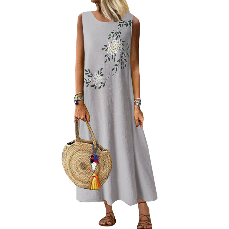 2021vintage womens floral printed loose dress casual o-neck sleeveless -5xl maxi long dresses female beachwear vestidos, Black;gray
2021vintage womens floral printed loose dress casual o-neck sleeveless -5xl maxi long dresses female beachwear vestidos, Black;gray