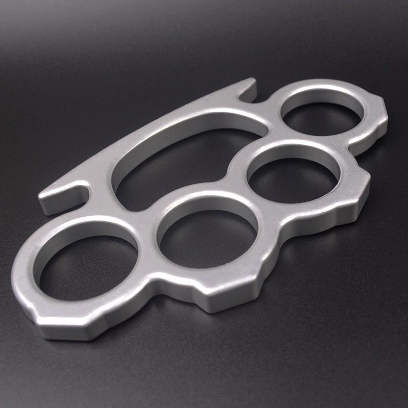 Outdoor Defense Thin Brass Knuckles Dusters knuckle Personal Security Women Men Self-defense Pendant EDC Tool