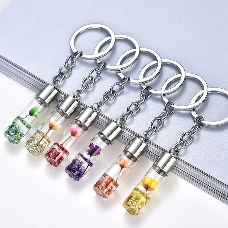 Dried Flower Drift Bottle Keychain Plant Permanent Preservation Handmade Resin Beauty In Bottle Alloy Chain Statement Key Ring, Slivery;golden
Dried Flower Drift Bottle Keychain Plant Permanent Preservation Handmade Resin Beauty In Bottle Alloy Chain Statement Key Ring, Slivery;golden