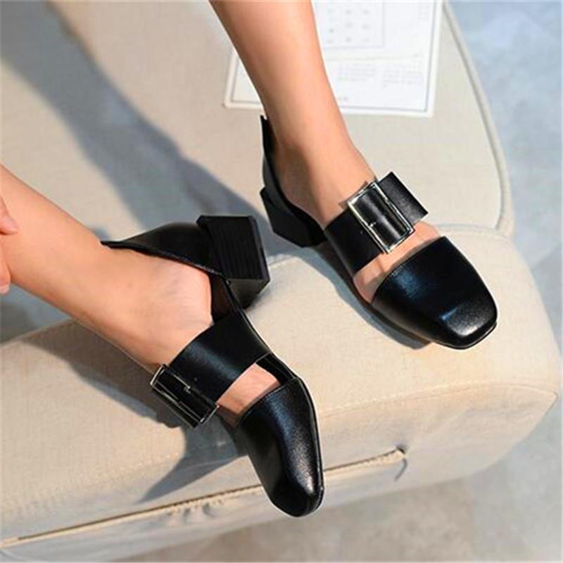 Women's Singles Square Head Thick Middle Heel Female Sandals And Slippers Simple Shoes Women Summer, Black
Women's Singles Square Head Thick Middle Heel Female Sandals And Slippers Simple Shoes Women Summer, Black