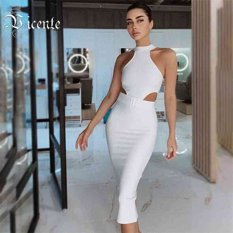 Trendy White Dress Sexy Waist Hollow Out Design Sleeveless Celebrity Party Club Bandage Midi 210520
Trendy White Dress Sexy Waist Hollow Out Design Sleeveless Celebrity Party Club Bandage Midi 210520