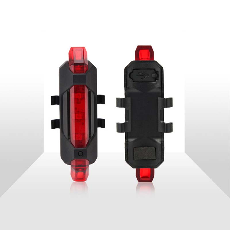 LED Light Bicycle Rear Tail Lights USB Rechargeable Mountain Bike Lamp Waterproof Vehicle Accessories
