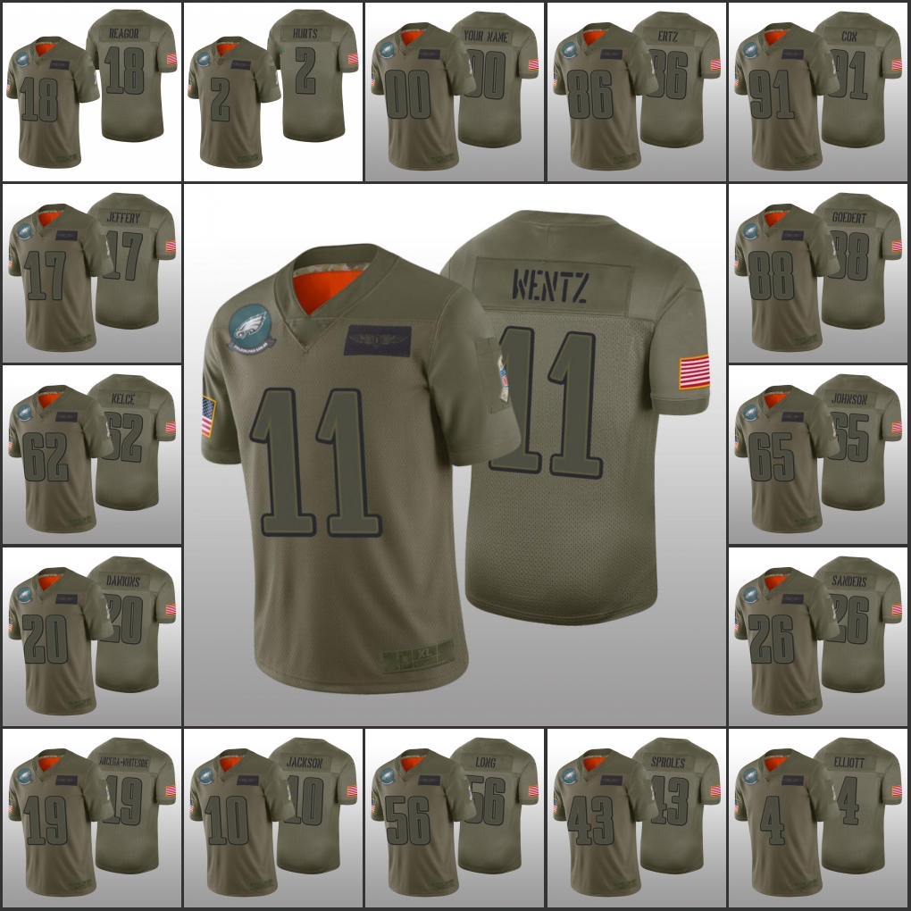 PhiladelphiaEaglesMen #18 Jalen Reagor 11 Carson Wentz 86 Zach Ertz Custom Women Youth Salute to Service Camo Jersey
PhiladelphiaEaglesMen #18 Jalen Reagor 11 Carson Wentz 86 Zach Ertz Custom Women Youth Salute to Service Camo Jersey