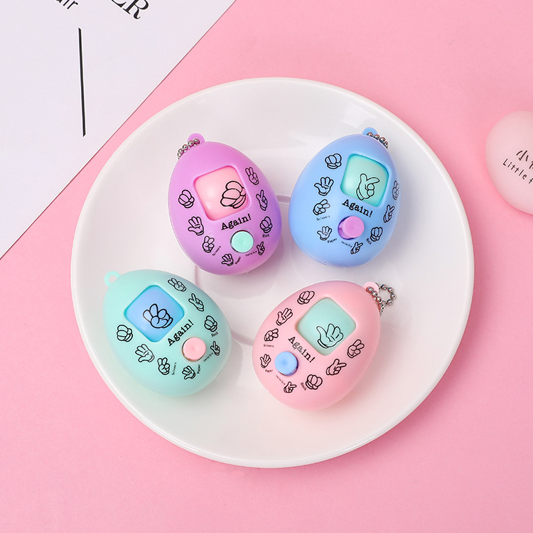 Fidget Toys Guess Fist Egg Stone Scissors Cloth Game Egg Draw Key Chain Pendant Twist Toy Manufacturer Wholesale