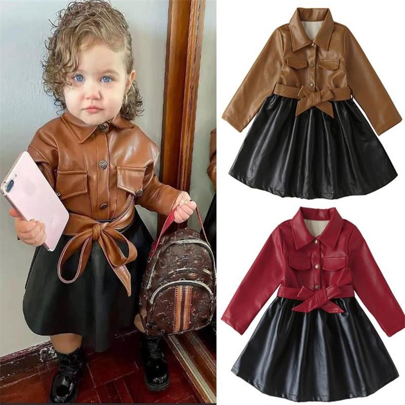 Girl's Dresses Fashion PU Leather Dress Jacket 2-7Y Children Clothes Girl Autumn Spring Long Sleeve Coat Christmas Clothing Sets, Red;yellow
Girl's Dresses Fashion PU Leather Dress Jacket 2-7Y Children Clothes Girl Autumn Spring Long Sleeve Coat Christmas Clothing Sets, Red;yellow