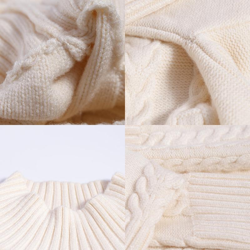 Women Long Sleeve Turtleneck Solid Color Cable Knit Slim Fit Midi Sweat Dress Casual Dresses