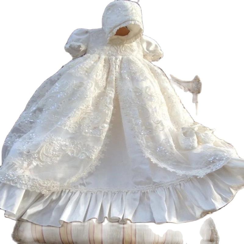 Girl's Dresses Lolita Christening Gown Lace Sequins Baby Infant Toddler Girls Baptism With Bonnet White Ivory, Pink
Girl's Dresses Lolita Christening Gown Lace Sequins Baby Infant Toddler Girls Baptism With Bonnet White Ivory, Pink