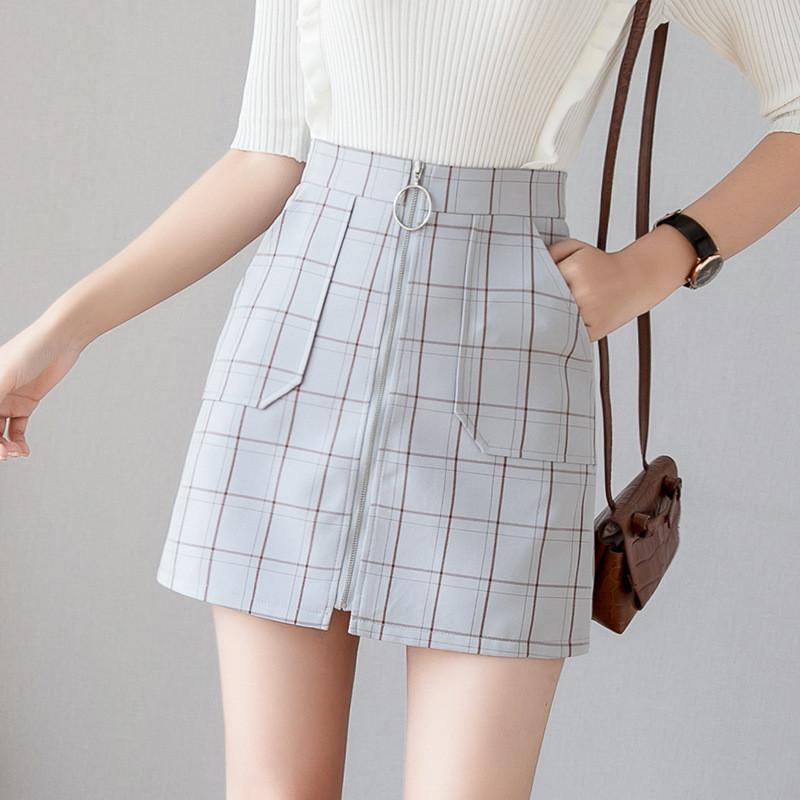 Skirts Hiawatha 2021 Plaid High Waist Skirt Women Summer Zipper A-Line Slim D4158, Blue
Skirts Hiawatha 2021 Plaid High Waist Skirt Women Summer Zipper A-Line Slim D4158, Blue