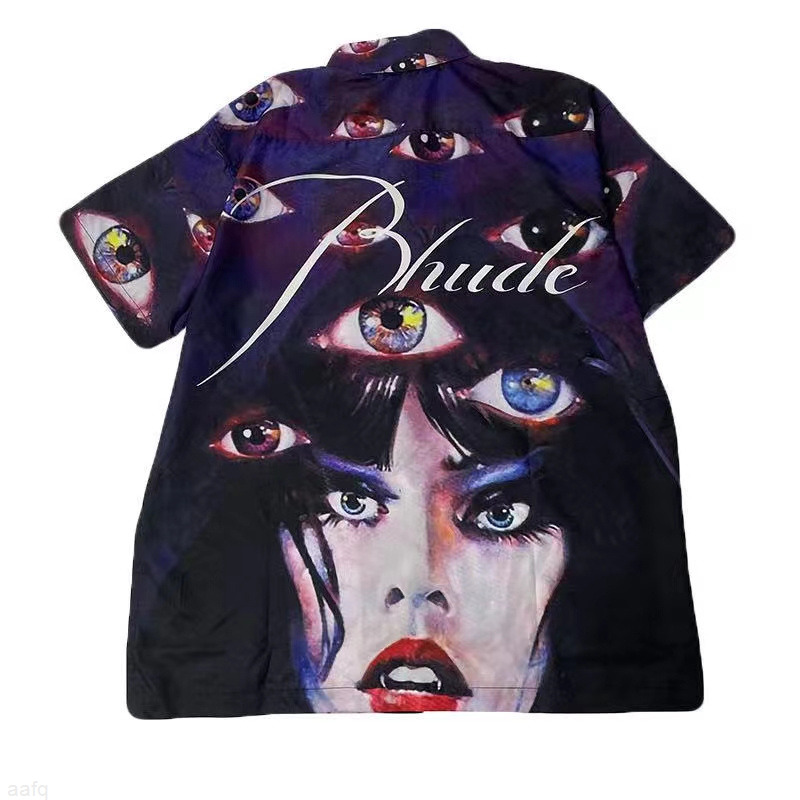 2021ss Rhude Bowling Shirts Men Women 1:1 High Quality Digital Printing Eye Print Short Sleeve Shirt Rhude Silky Blouse
2021ss Rhude Bowling Shirts Men Women 1:1 High Quality Digital Printing Eye Print Short Sleeve Shirt Rhude Silky Blouse
