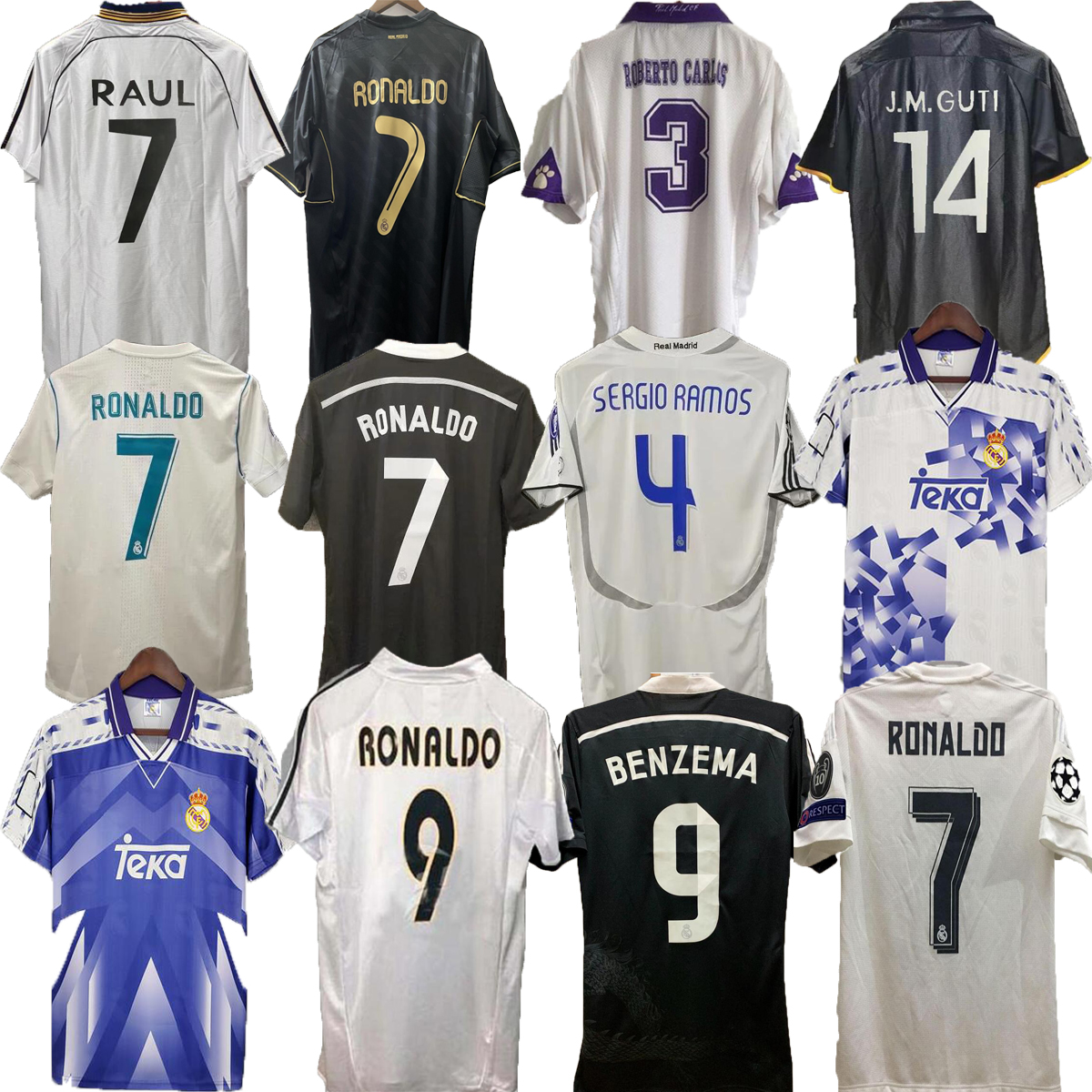 top Real Madrid Retro 10 11 12 Soccer Football Jersey home and away 3rd GUTI Ramos McManaman 13 14 15 16 RONALDO ZIDANE Beckham 06 07 RAUL 9, Black
top Real Madrid Retro 10 11 12 Soccer Football Jersey home and away 3rd GUTI Ramos McManaman 13 14 15 16 RONALDO ZIDANE Beckham 06 07 RAUL 9, Black