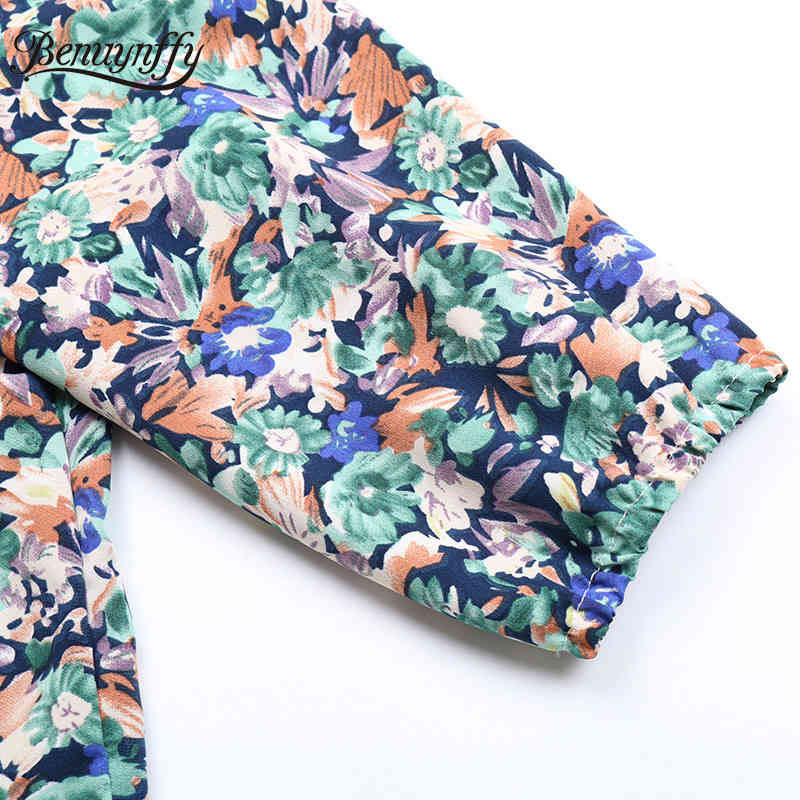 White Collar Floral Print Wrap Blouses Women Summer Puff Sleeve Crop Top Boho Casual Bow Tie Waist Ladies Blouse 210510