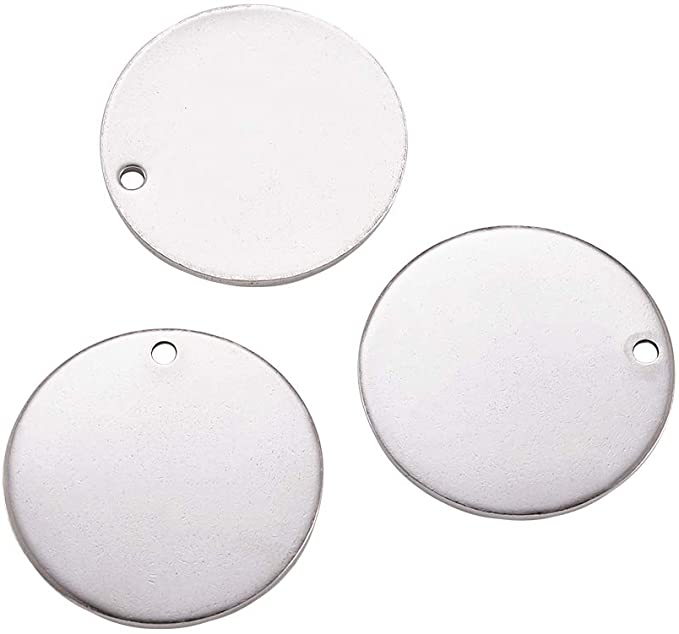 100pcs Stainless Steel Round Charms Dog Tag Medal Stamping Blanks Pendants For Necklaces DIY 8 10 12 15 18 20 25mm Jewelry Making Accessories supplies
100pcs Stainless Steel Round Charms Dog Tag Medal Stamping Blanks Pendants For Necklaces DIY 8 10 12 15 18 20 25mm Jewelry Making Accessories supplies