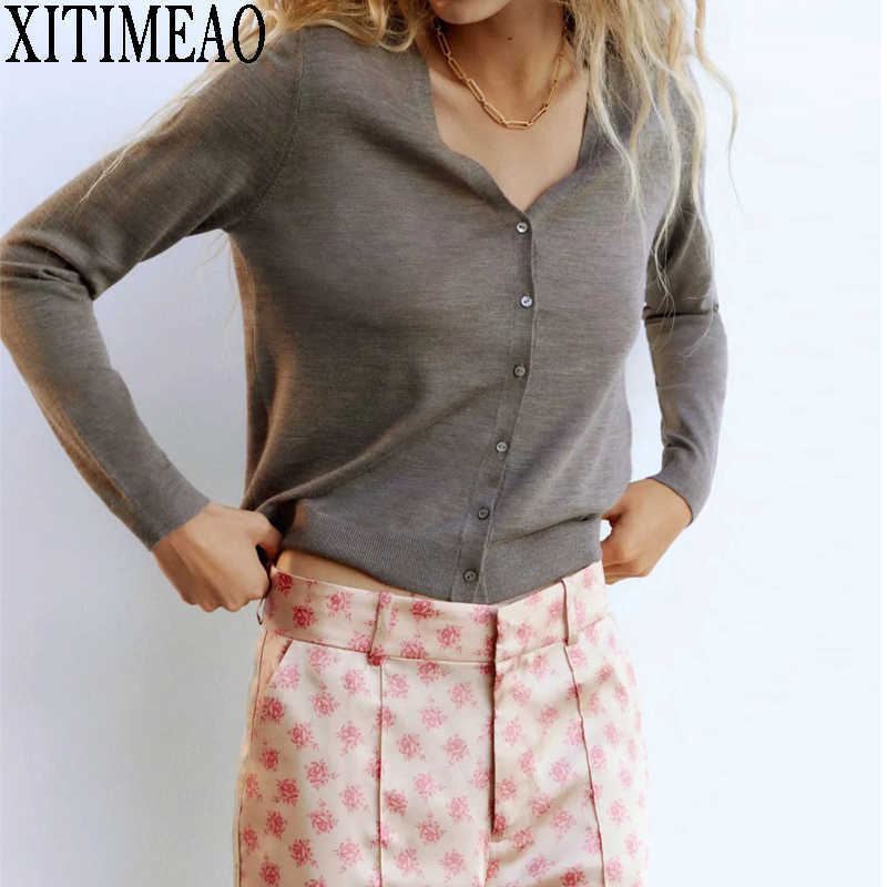 ZA Vintage Stylish Simple V Neck Solid Color Cardigan Sweater Women Fashion Autumn Warm Long Sleeve Outerwear Chic Tops 210602, Mocha
ZA Vintage Stylish Simple V Neck Solid Color Cardigan Sweater Women Fashion Autumn Warm Long Sleeve Outerwear Chic Tops 210602, Mocha