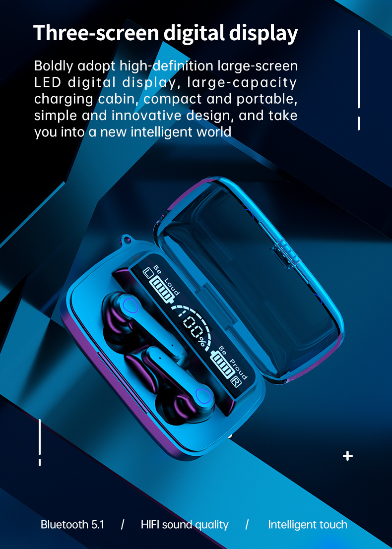 Cell Phone Handsets TWS private model M19 wireless Bluetooth headset touch movement in ear waterproof noise reduction binaural 5.1
Cell Phone Handsets TWS private model M19 wireless Bluetooth headset touch movement in ear waterproof noise reduction binaural 5.1