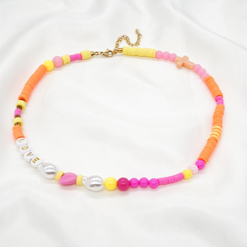 Chokers Go2BoHo Heishi Disc Necklace Cross Imitation Pearl Acrylic Beads Polymer Clay Love Letter Necklaces For Women Fashion Jewelry
Chokers Go2BoHo Heishi Disc Necklace Cross Imitation Pearl Acrylic Beads Polymer Clay Love Letter Necklaces For Women Fashion Jewelry