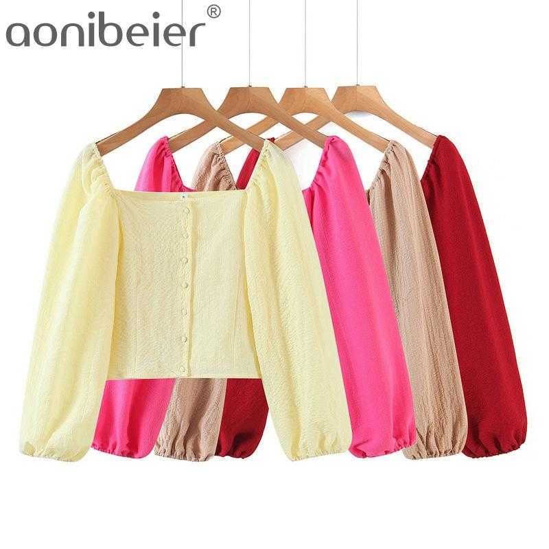 Summer Fashion Puff Sleeve Texture Fabric Women Shirts Single Breasted Square Collar Casual Crop Tops Female Blouses 210604, Hp
Summer Fashion Puff Sleeve Texture Fabric Women Shirts Single Breasted Square Collar Casual Crop Tops Female Blouses 210604, Hp