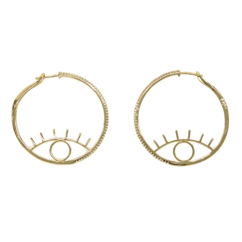Geometric Circle Evil Eye Earring For Girl Gold Color Micro Pave CZ Band Elegance Lucky Turkish Round Big Earrings Stud, Golden;silver
Geometric Circle Evil Eye Earring For Girl Gold Color Micro Pave CZ Band Elegance Lucky Turkish Round Big Earrings Stud, Golden;silver