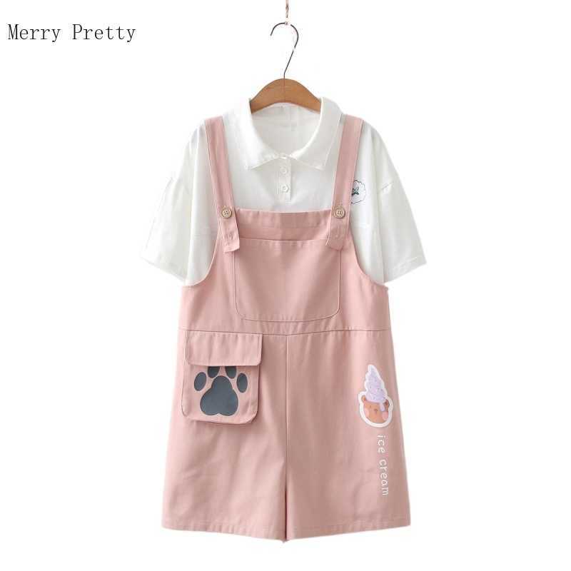 Women Casual Short Sets Cartoon Print Sleeveless Overalls and Sleeve Cotton T Shirts Summer Sweet Style 2 Piece Set 210526, Tops 1
Women Casual Short Sets Cartoon Print Sleeveless Overalls and Sleeve Cotton T Shirts Summer Sweet Style 2 Piece Set 210526, Tops 1