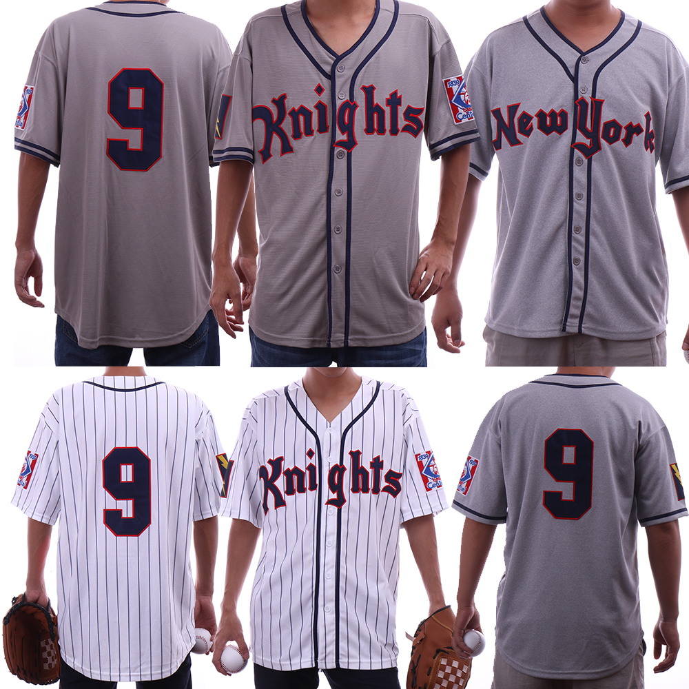 Roy Hobbs The Natural #9 Knights Redford White Grey Men's Movie Baseball Jerseys
Roy Hobbs The Natural #9 Knights Redford White Grey Men's Movie Baseball Jerseys