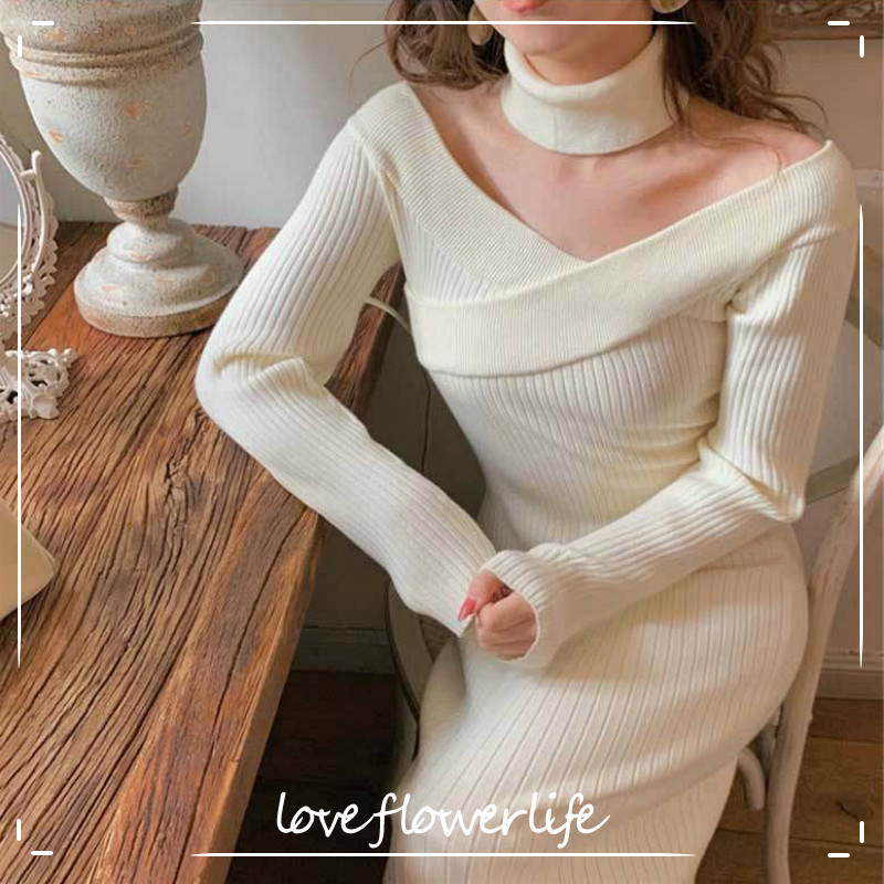 Office Knit Dress Women Long Sleeve Midi Vintage Sweater Dress Female Evening Party Elegant Dress Korean Spring 210521, Black
Office Knit Dress Women Long Sleeve Midi Vintage Sweater Dress Female Evening Party Elegant Dress Korean Spring 210521, Black