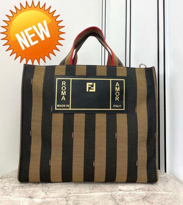 2021 new fashion brown stripe FF jacquard Canvas Handbag Tote Bag men's and women's bags ZLH
2021 new fashion brown stripe FF jacquard Canvas Handbag Tote Bag men's and women's bags ZLH