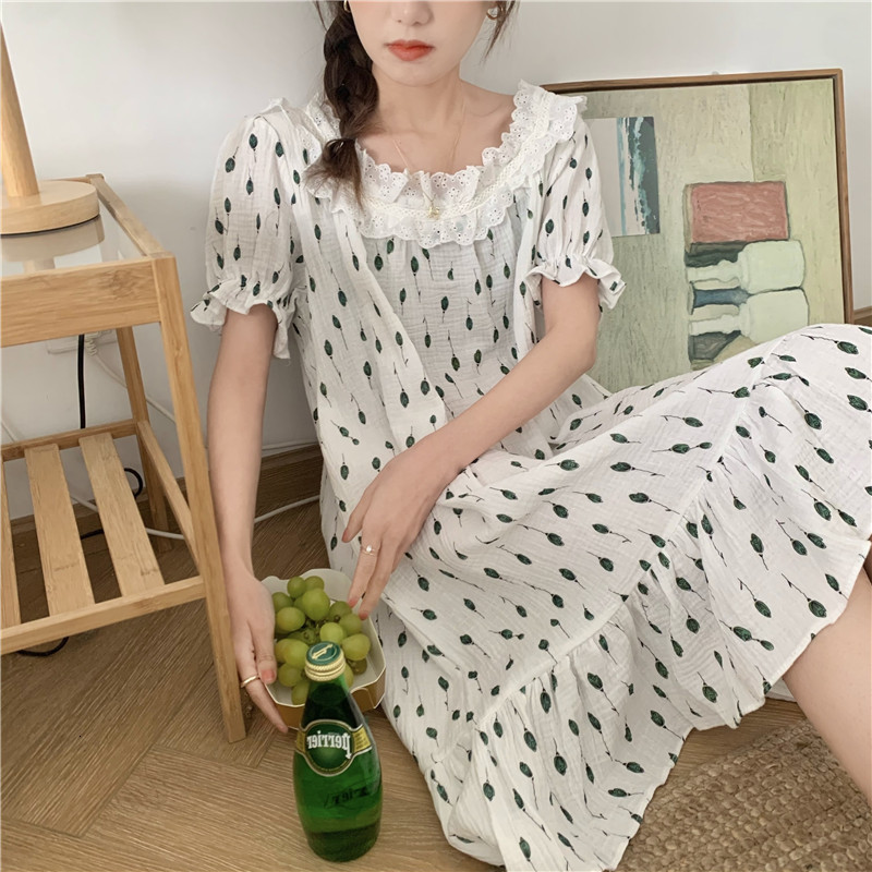 Casual Dresses 2021 Loose All Match Prom Summer Femme Cotton Short Sleeves Homerwear Sweet Night Pajamas Printed Q2FA, Photo color
Casual Dresses 2021 Loose All Match Prom Summer Femme Cotton Short Sleeves Homerwear Sweet Night Pajamas Printed Q2FA, Photo color