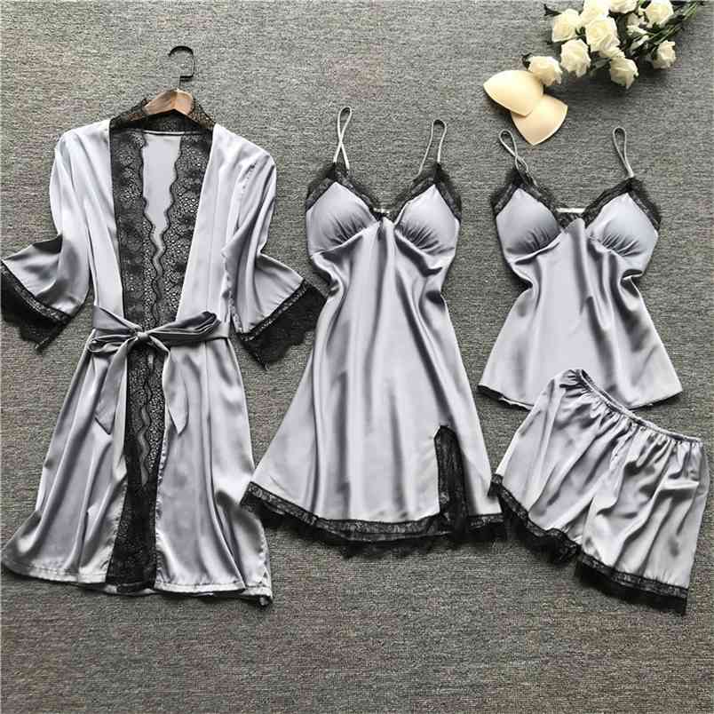 QWEEK pajamas for woman home clothes Silk Sexy Lace Pyjamas Satin Sleepwear Pijama Homewear Summer with Chest Pads 210830
QWEEK pajamas for woman home clothes Silk Sexy Lace Pyjamas Satin Sleepwear Pijama Homewear Summer with Chest Pads 210830