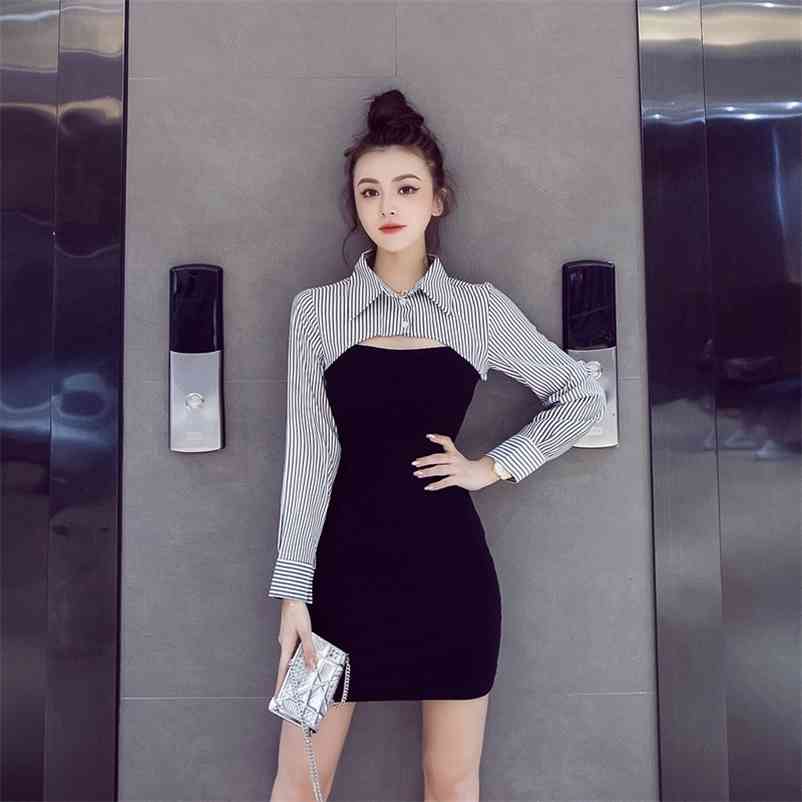 early autumn lattice hollow slim fit hip dress Striped Zippers Knee-Length Turn-down Collar 210603, Clear
early autumn lattice hollow slim fit hip dress Striped Zippers Knee-Length Turn-down Collar 210603, Clear